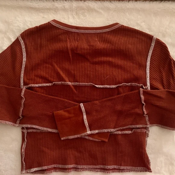 Urban Outfitters Rust Waffle Knit Top - Picture 4 of 4